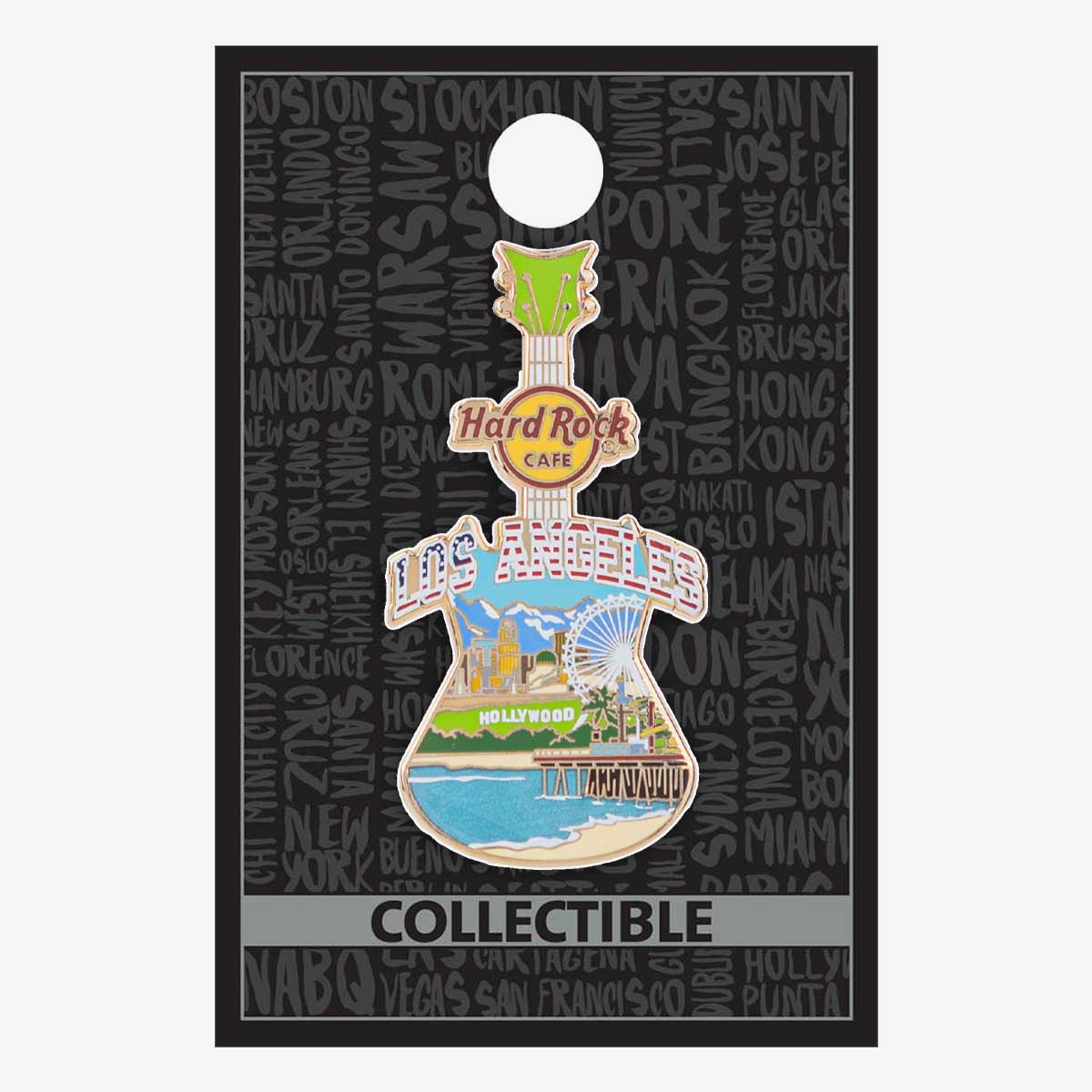 Collectible Guitar City Art Pin image number 2